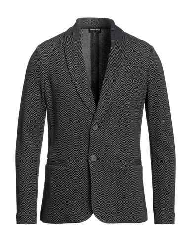 Giorgio Armani Man Blazer Black Size 44 Cotton, Cashmere