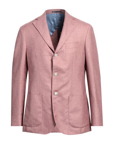 Shop Barba Napoli Man Blazer Pastel Pink Size 46 Silk, Cashmere