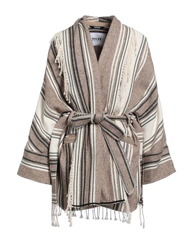 Bazar Deluxe Woman Coat Off White Size 2 Cotton, Polyester, Polyamide, Silk