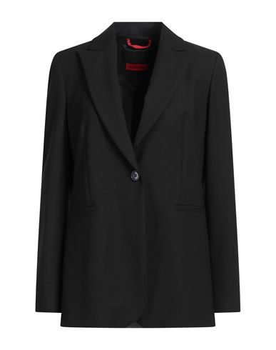 Max & Co . Woman Blazer Black Size 10 Polyester, Virgin Wool, Elastane