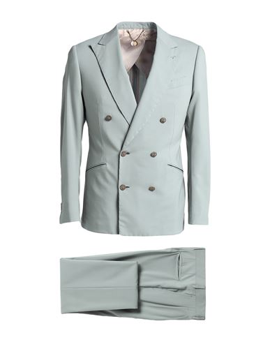 Maurizio Miri Man Suit Sage Green Size 40 Wool, Lycra In Gray