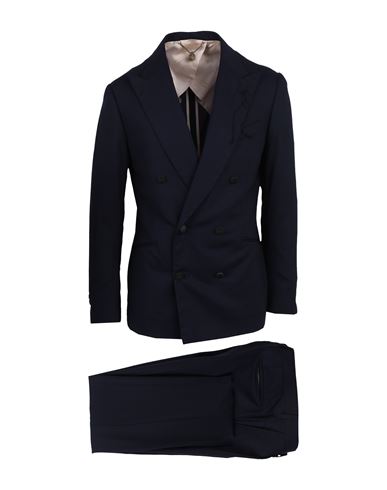 Shop Maurizio Miri Man Suit Navy Blue Size 42 Wool, Lycra