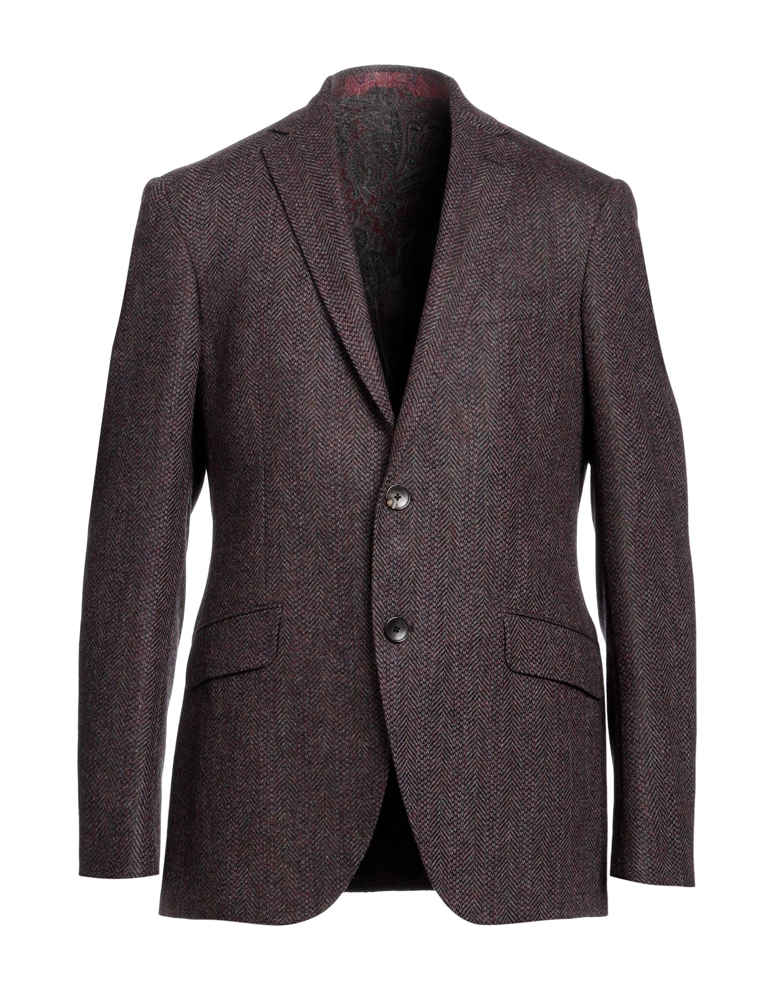 割引特価エトロ ETRO スーツ セットアップ ダブル ウール混 シルク混　チェック スーツ