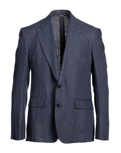 Dolce & Gabbana Man Blazer Navy Blue Size 40 Linen