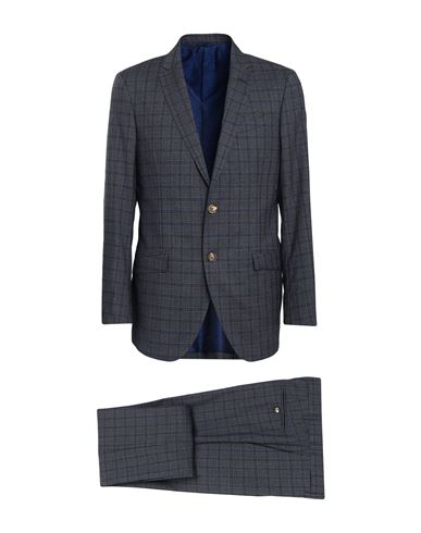 Shop Etro Man Suit Steel Grey Size 42 Virgin Wool