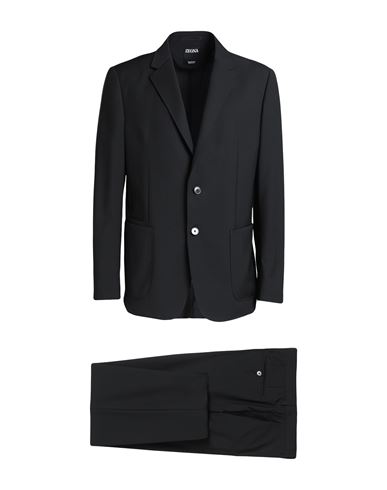 Shop Zegna Man Suit Black Size 42 Wool