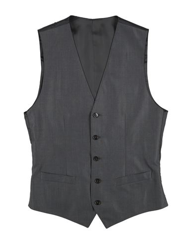 Dolce & Gabbana Man Tailored Vest Steel Grey Size 48 Virgin Wool, Silk