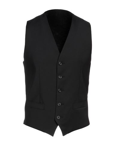 Shop Dolce & Gabbana Man Tailored Vest Black Size 34 Polyester, Wool, Elastane