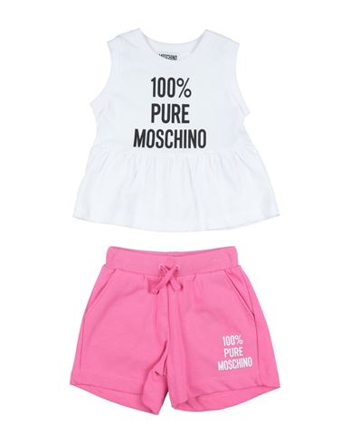 Moschino Kid Toddler Girl Co-ord White Size 6 Cotton, Elastane In White