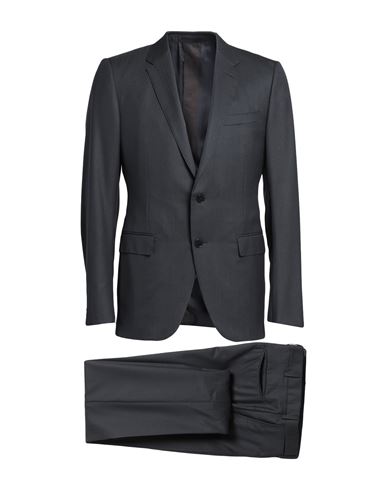 Zegna Man Suit Black Size 40 Wool, Silk