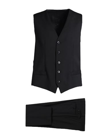 Dolce & Gabbana Man Suit Black Size 44 Polyester, Wool, Elastane
