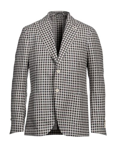 Lardini Man Blazer Light Grey Size 42 Wool, Silk