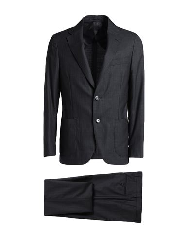 Shop Lardini Man Suit Steel Grey Size 44 Wool