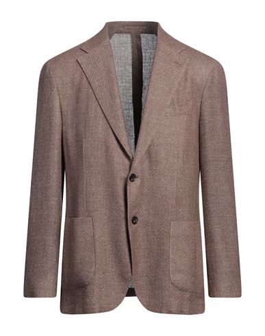 Shop Lardini Man Blazer Light Brown Size 46 Wool, Silk, Linen In Beige