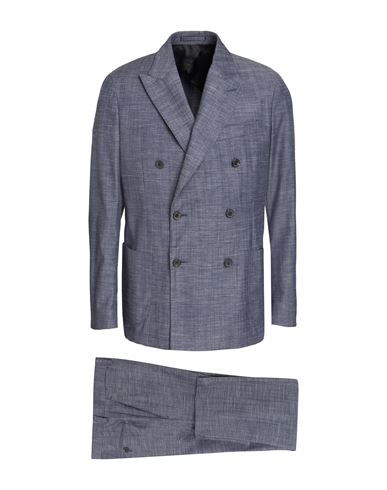 Lardini Man Suit Midnight Blue Size 40 Wool, Cotton