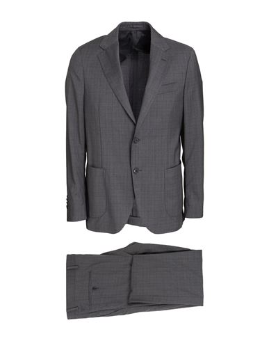 Lardini Man Suit Lead Size 44 Wool In Grey