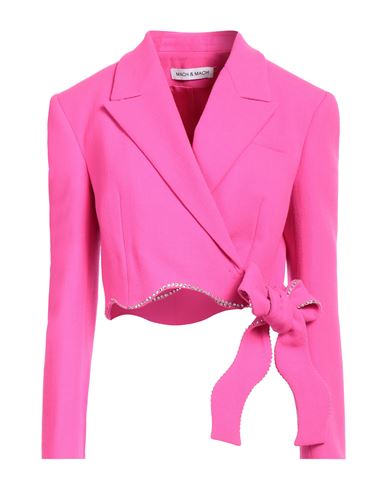Mach & Mach Woman Blazer Fuchsia Size 8 Wool In Pink