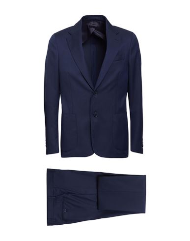 Lardini Man Suit Blue Size 50 Wool