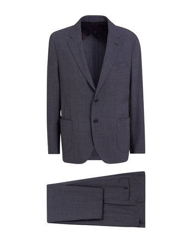 Lardini Man Suit Navy Blue Size 44 Wool, Elastane