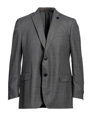 Lardini Man Blazer Grey Size 48 Wool