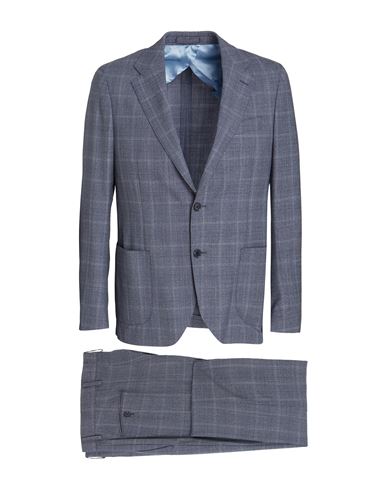 Lardini Man Suit Midnight Blue Size 40 Wool, Elastane