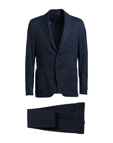 Lardini Man Suit Midnight Blue Size 46 Polyester, Wool, Elastane