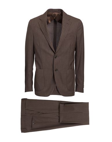 Lardini Man Suit Brown Size 40 Wool