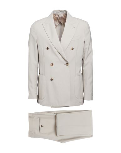 Lardini Man Suit Beige Size 50 Polyester, Wool