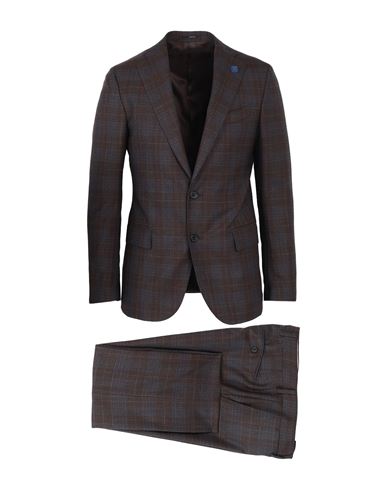 Shop Lardini Man Suit Brick Red Size 44 Wool