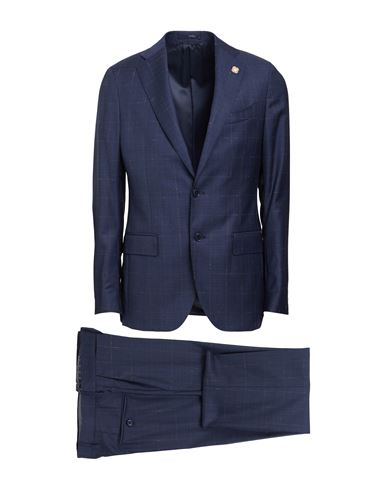 Lardini Man Suit Navy Blue Size 44 Wool