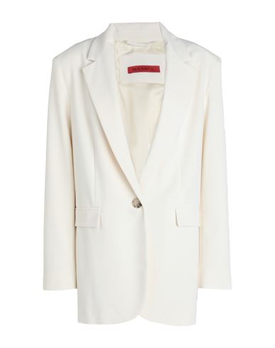 Max & Co . Insegna Woman Blazer Ivory Size 10 Polyester In White
