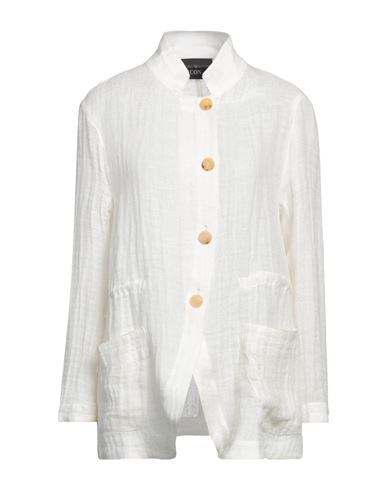 Shop Emporio Armani Woman Blazer White Size 8 Linen
