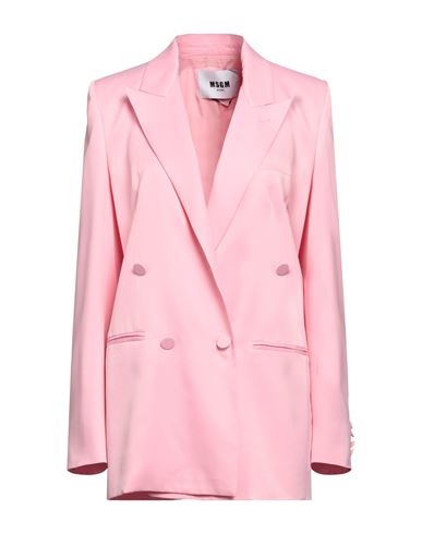 Shop Msgm Woman Blazer Pink Size 10 Viscose
