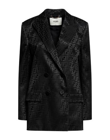 Shop Fendi Woman Blazer Black Size 4 Silk