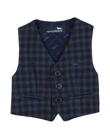 Shop Harmont & Blaine Newborn Boy Tailored Vest Midnight Blue Size 3 Polyester, Viscose, Wool