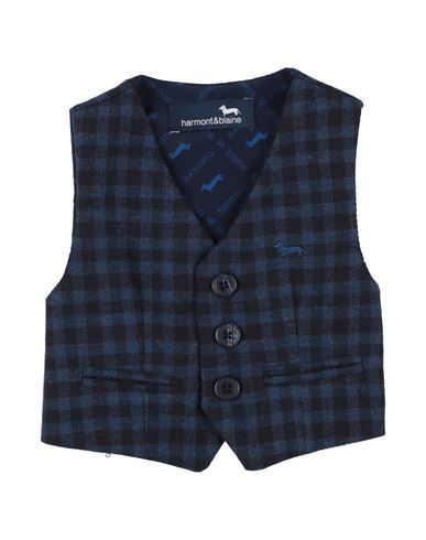 HARMONT & BLAINE HARMONT & BLAINE NEWBORN BOY TAILORED VEST MIDNIGHT BLUE SIZE 3 POLYESTER, VISCOSE, WOOL 