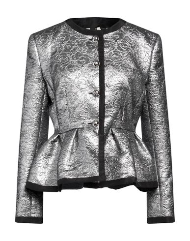 Dolce & Gabbana Woman Blazer Silver Size 10 Polyester, Silk, Metallic Polyester