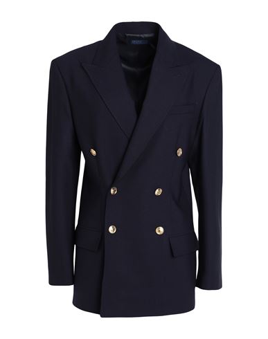 Shop Polo Ralph Lauren Woman Blazer Navy Blue Size 8 Wool, Elastane
