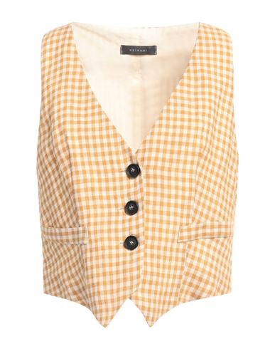 Shop Neirami Woman Tailored Vest Ocher Size M Cotton In Yellow
