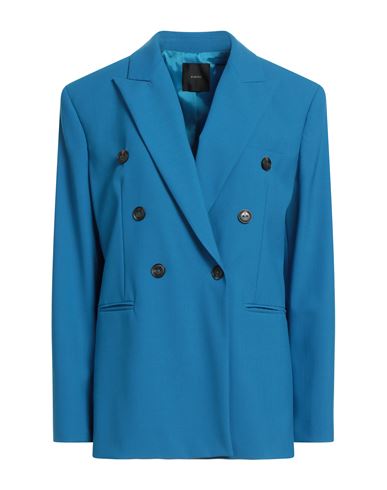 Shop Pinko Woman Blazer Azure Size 2 Polyester, Wool, Elastane In Blue