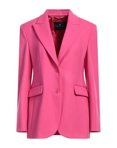 Ermanno Scervino Single-breasted Lined Blazer With Peak Lapel In Magenta