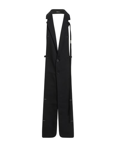 Shop Ann Demeulemeester Man Tailored Vest Black Size 38 Virgin Wool, Elastane