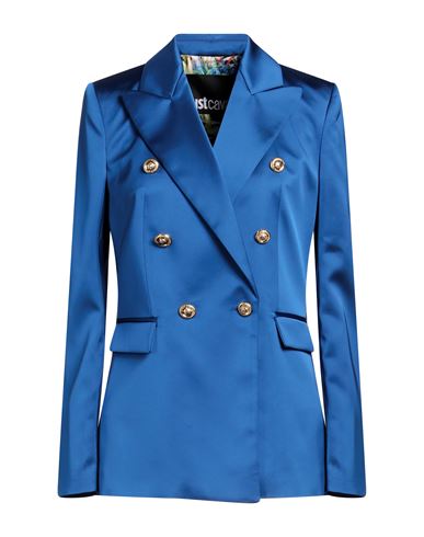 Shop Just Cavalli Woman Blazer Bright Blue Size 4 Polyester