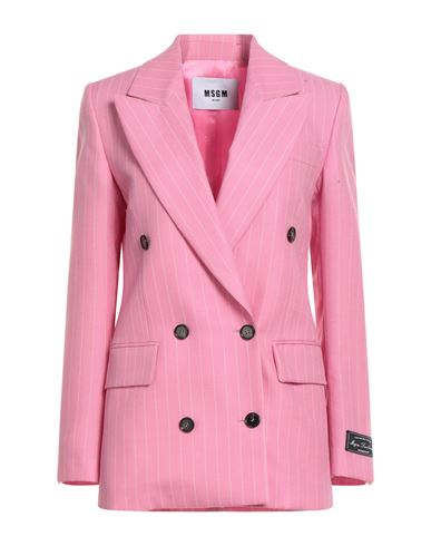 Msgm Woman Blazer Pink Size 4 Wool In Pink