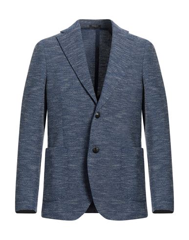 Shop Breras Milano Man Blazer Navy Blue Size 48 Polyester, Cotton