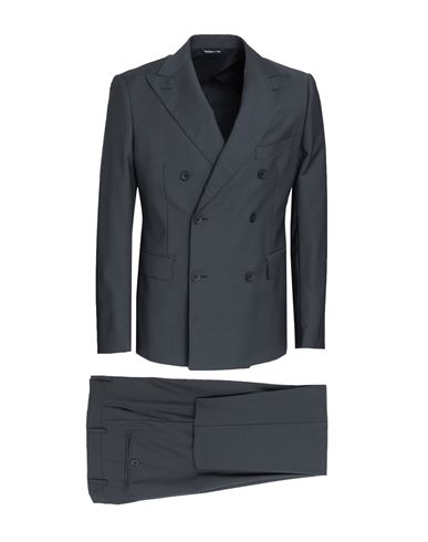 Tonello Man Suit Steel Grey Size 40 Virgin Wool, Mohair Wool, Elastane