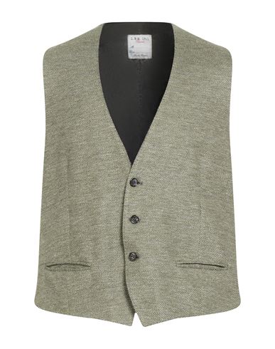 L.b.m 1911 L. B.m. 1911 Man Tailored Vest Military Green Size 46 Linen, Cotton In Green