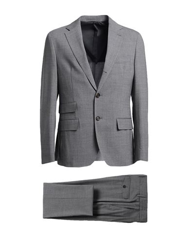 Eleventy Man Suit Grey Size 46 Wool, Elastane