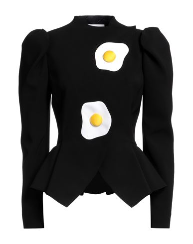 Moschino Woman Blazer Black Size 6 Polyester, Polyurethane