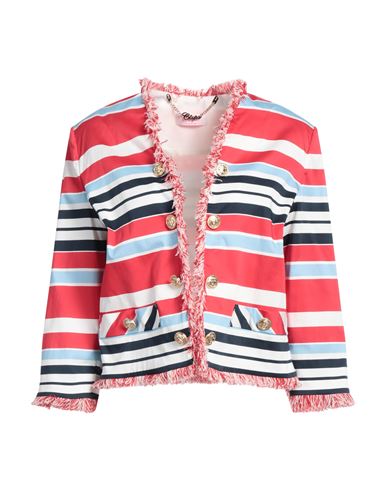 Shop Clips More Woman Blazer Red Size 12 Cotton, Elastane, Polyester